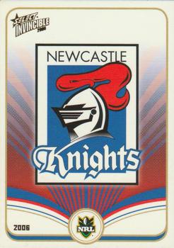 2006 Select Invincible #75 Newcastle Knights Logo Front